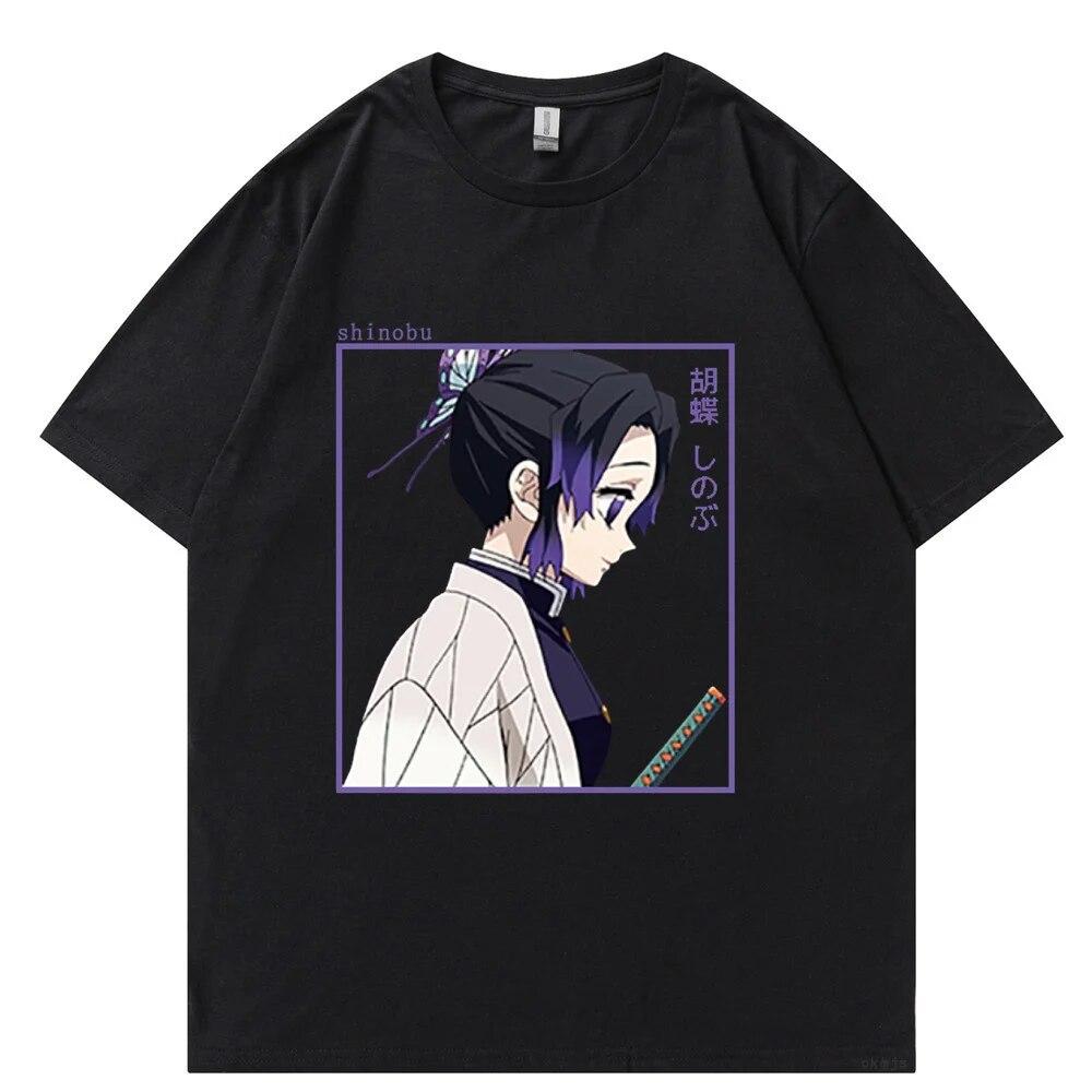Hot Japanese Anime Demon Cotton T Shirt Unisex Kawaii Kimetsu No Yaiba Graphic Tees Tanjirou Kamado Unisex Tops Funny Tshirt Unisex