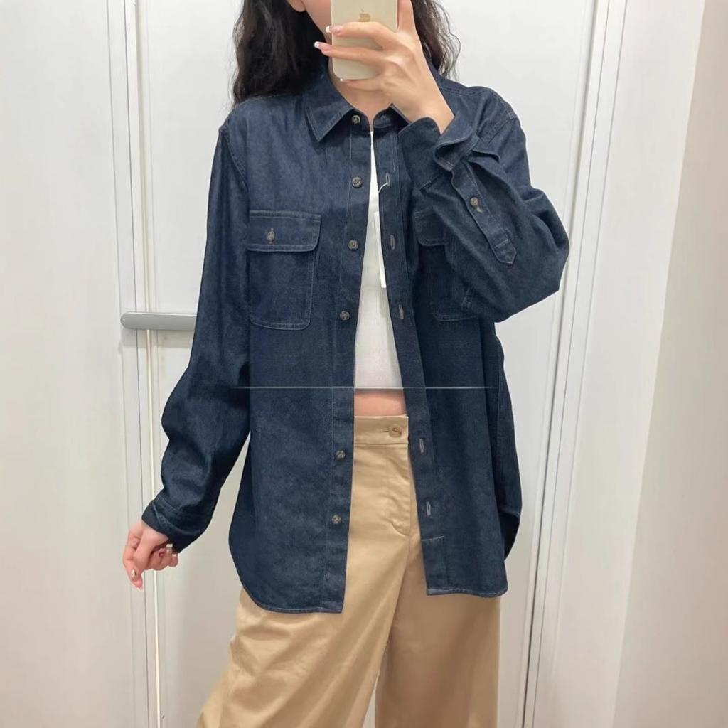 1116 Spring New Women's Denim Loose Shirt Women's Washed Products Long Sleeve Shirt Thin Jacket 171717