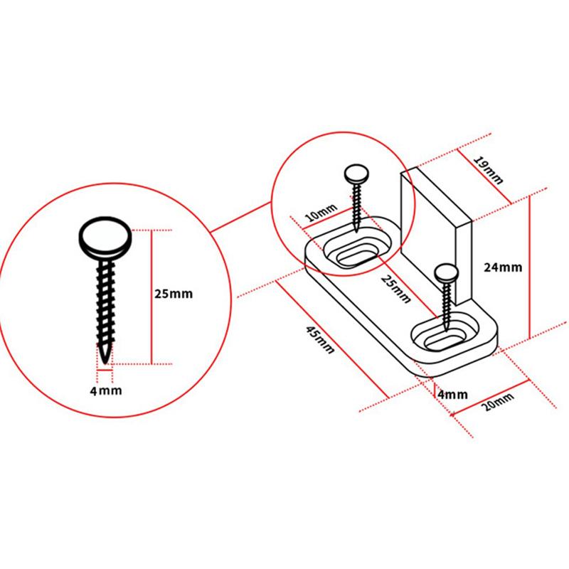 2pcs Sliding Floor Guide Adjustable Stay Roller For Bottom Of Sliding Door Anti Swinging Furniture Hardware Accessory