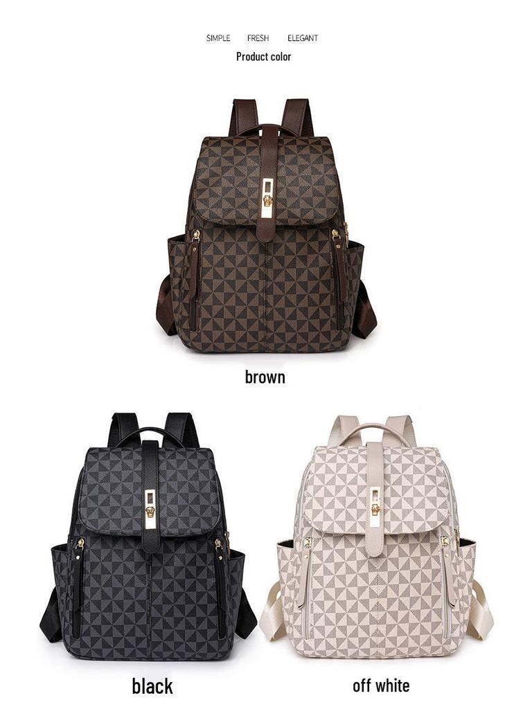 2025 Retro Floral Women's Backpack: Large Capacity Fashionable Schoolbag