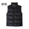 Men Waistcoat Stand Collar Sleeveless Vest Coat with Pockets Zipper Closure Warm Comfortable Down Waistcoat