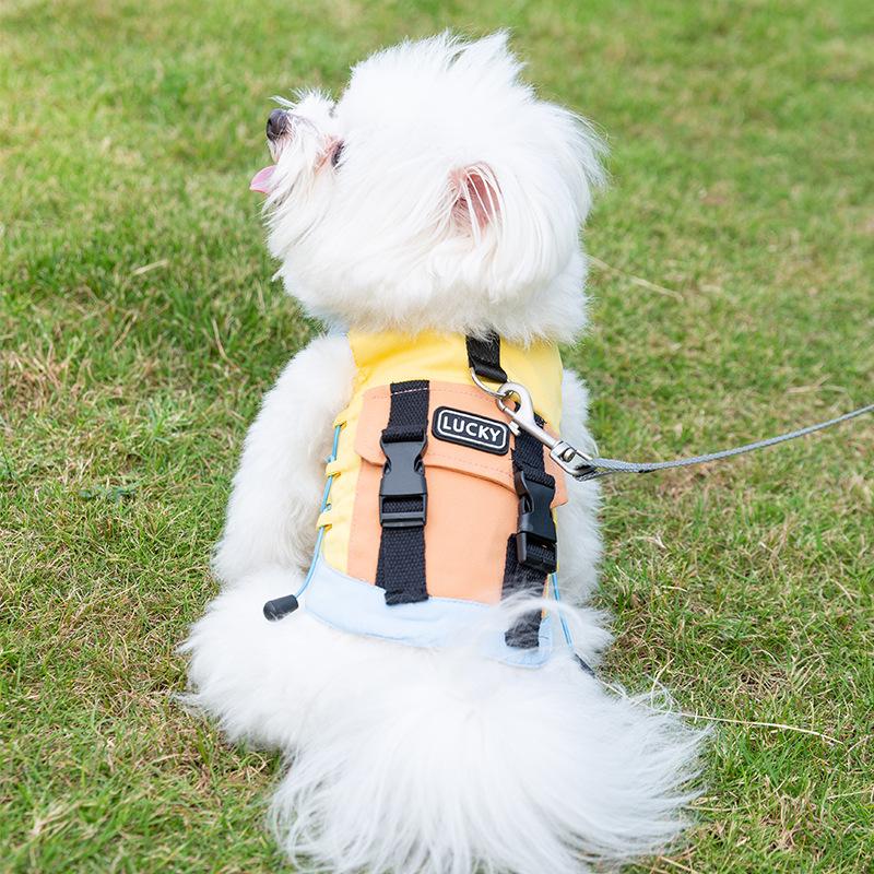 

New autumn and winter dog clothes outdoor tooling vest than bear teddy small dog into cat kitten pet clothing XS