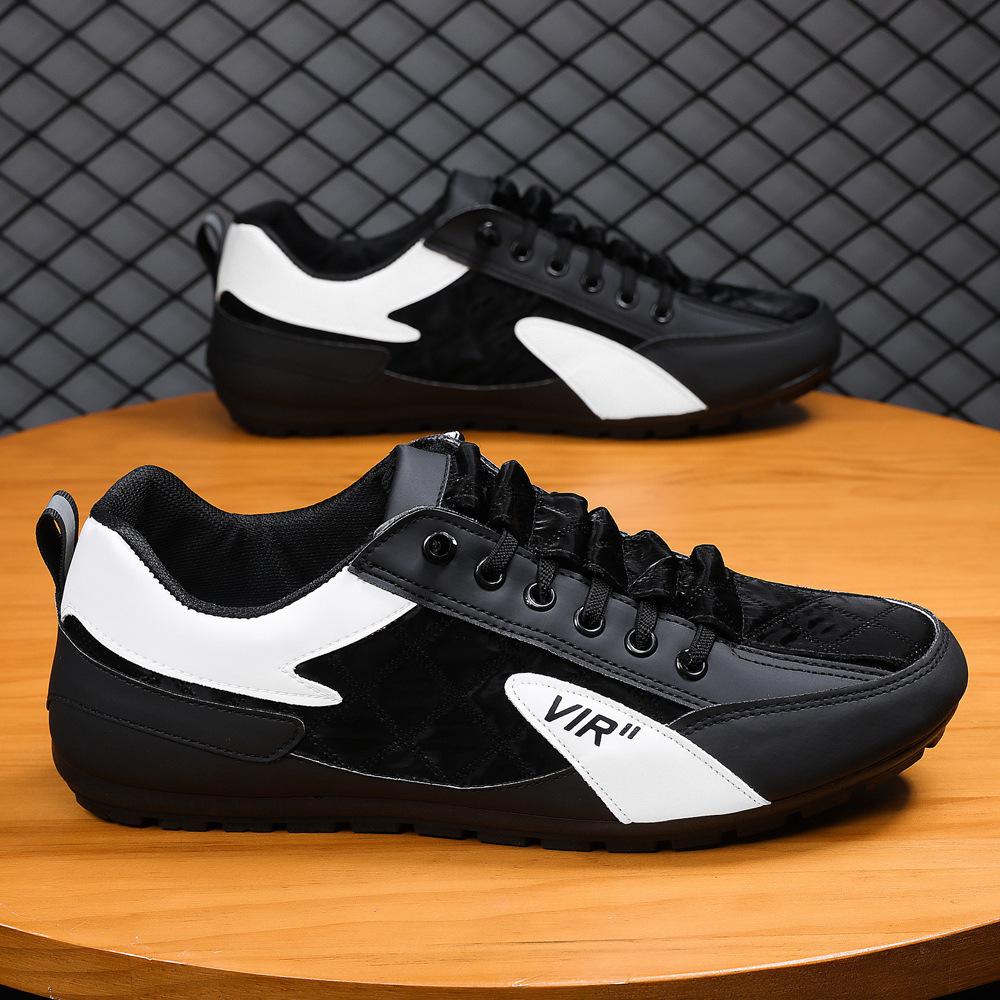 

New fashion canvas shoes low-top soft-soled men s casual shoes leather men s shoes comfortable and versatile men s trendy shoes 39