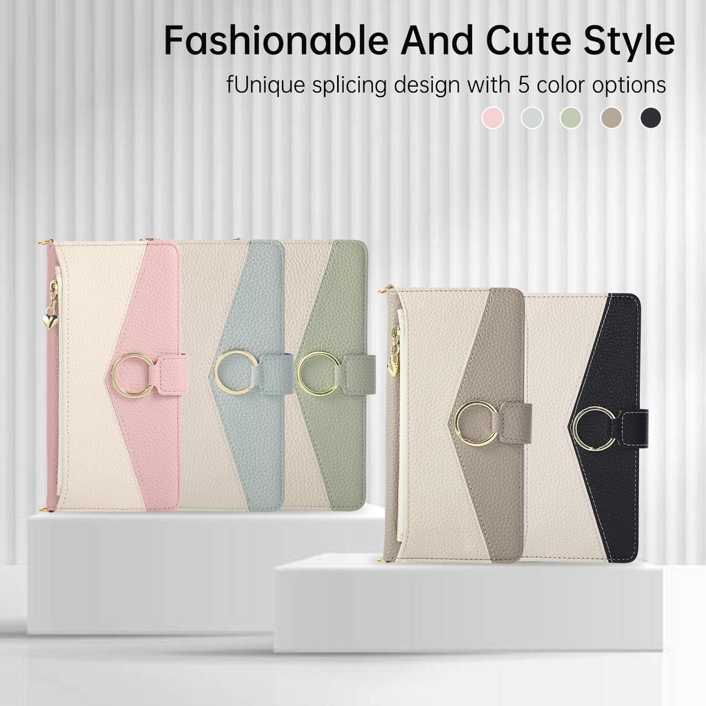 Crossbody Lanyard Luxury Cards Solt Wallet Leather Case For Samsung Galaxy Z Fold 7 6 5 4 5G Fold7 Fold6 Bag Ring Holder Cover