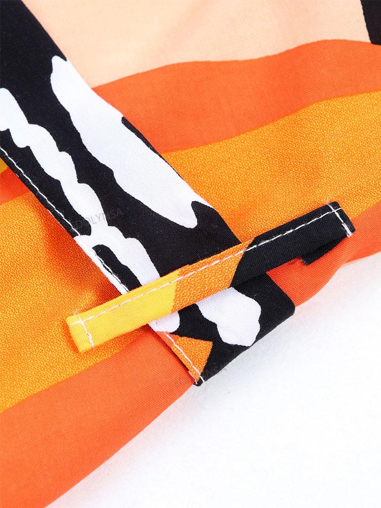 EDOLYNSA 2024 Multicolored Women Bikini Kimono Cardigans Boho Print Long Bathing Suit Cover Ups Swimwear Plus Size Loungewear with Self Belt Outfits