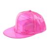 New Fashion Unisex Faux Leather Baseball Cap Men Hip Hop Adjustable Strapback Peaked Hats Outdoor Rainbow Reflective Dad Hat