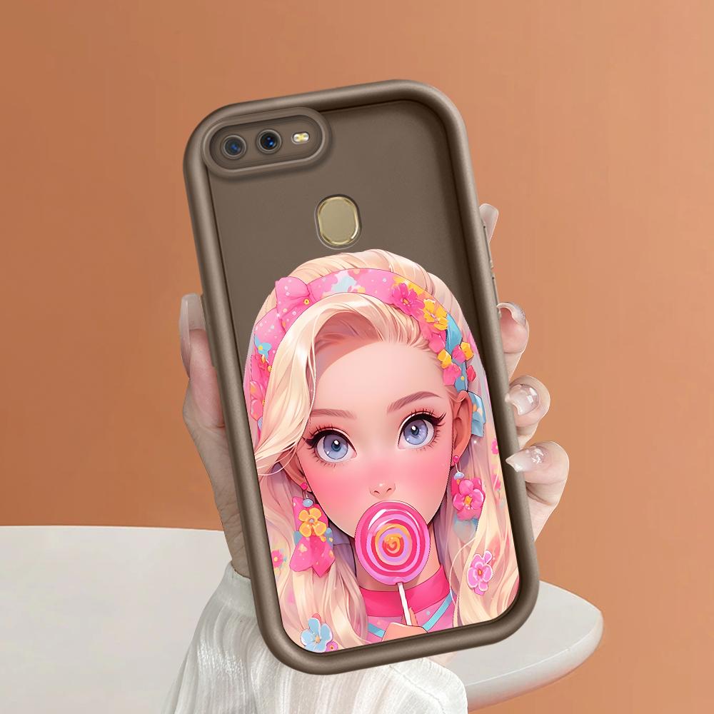 Soft Silicone Square Ladders Cartoon Pattern Full Cover Camera Protection Shockproof Case for OPPO Reno Realme OnePlus