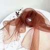 Silk Scarf Women'S Mulberry Silk Solid Color Versatile Summer Scarf Thin Sunscreen Outer Shawl Yarn Brown