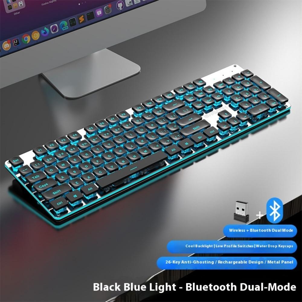 Kabelloses Tastatur- und Maus-Set, Leise Ultradünn Hochwertig Spielcomputer Büromaschinen Gefühl