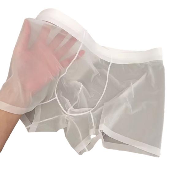 Herren Boxershorts Mittelhoher Bund Elastischer Bund U-Konvex Shorts Slips Einfarbige Schmale Passform Dehnbar Basic Design Unterhosen
