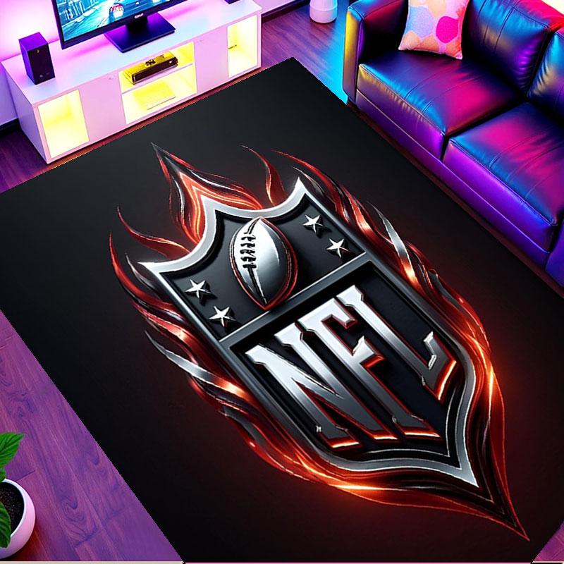 Χαλί με Εκτύπωση NFL, Πλενόμενο Χαλί Δαπέδου, Για Είσοδο, Φοιτητική Εστία, Πλυντήριο, Γραφείο, Μελέτη, Διακόσμηση Σπιτιού, Δώρο Γενεθλίων Χριστουγέννων