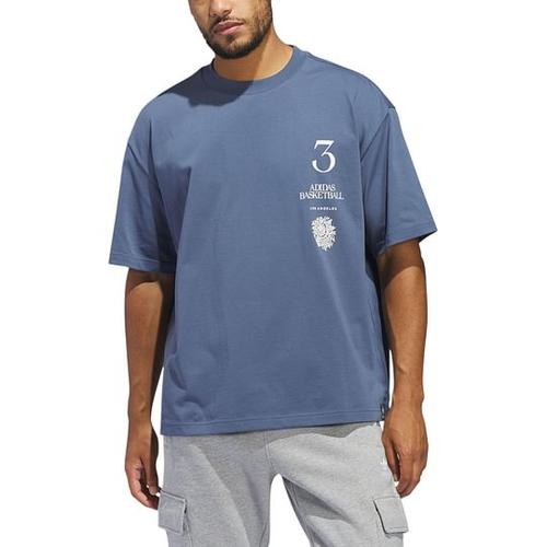 Adidas Originals LA TO THE WORLD GRAPHIC TEE T Shirt Unisex Ink Blue JI6957