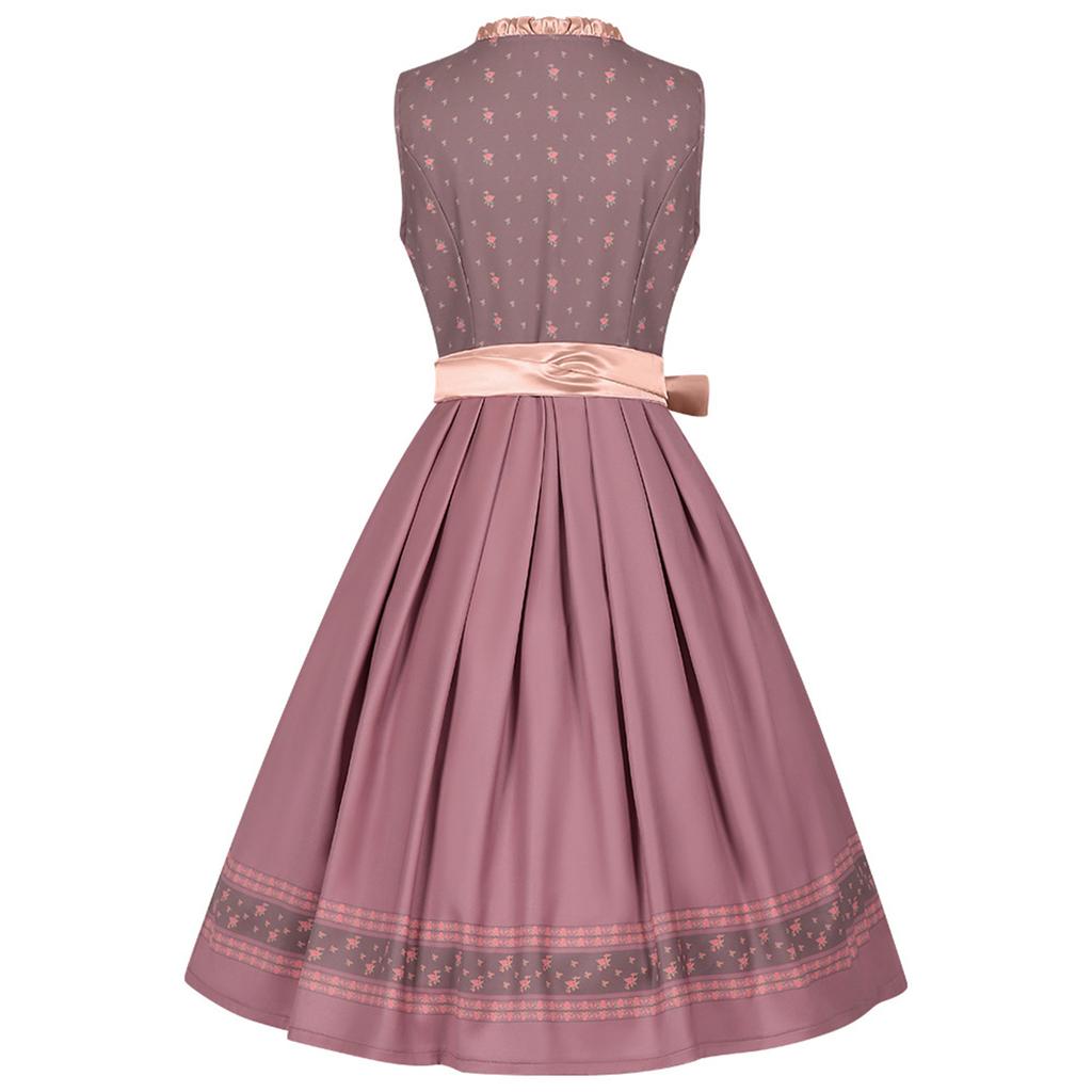 Women's Oktoberfest Dress with Lace and for Performance and Costume Parties