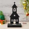 Merry Christmas Charming Church Decorative Tea Light Candle Holder(Wooden Black)Tea Light Holder| Christmas Decoration Items