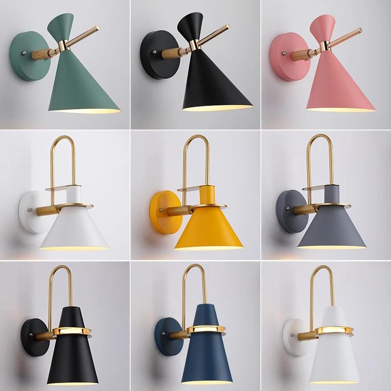 Nordic Mediterranean Minimalist Macron Living Room Dining Room Bedroom Corridor Wall Lighting LED Background Wall Lights e27