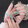 O2 Long Wearable Removable Nail Patches: Pointed Press-On False Nails for Nail Art