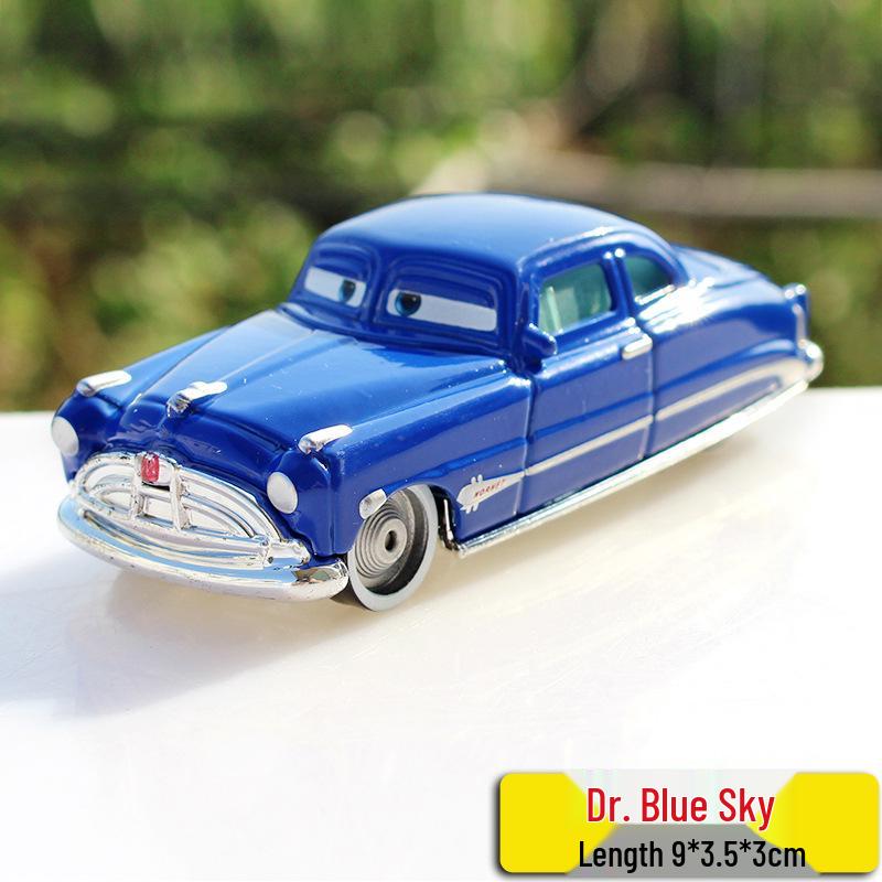 Pixar Cars Alloy Toy Set: McQueen, Mater, Sally, Sheriff Models
