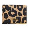 New COACH Coated Canvas Shoulder Bag, Crossbody Bag, Wallet Mini Women's Leopard Print Multicolor CX151-IMXAC
