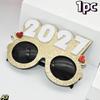 Óculos com Número 2027 Óculos de Feliz Ano Novo Óculos de Sol com Glitter de Diamante Adereço de Cosplay Decoração de Festa de Natal Óculos Engraçados
