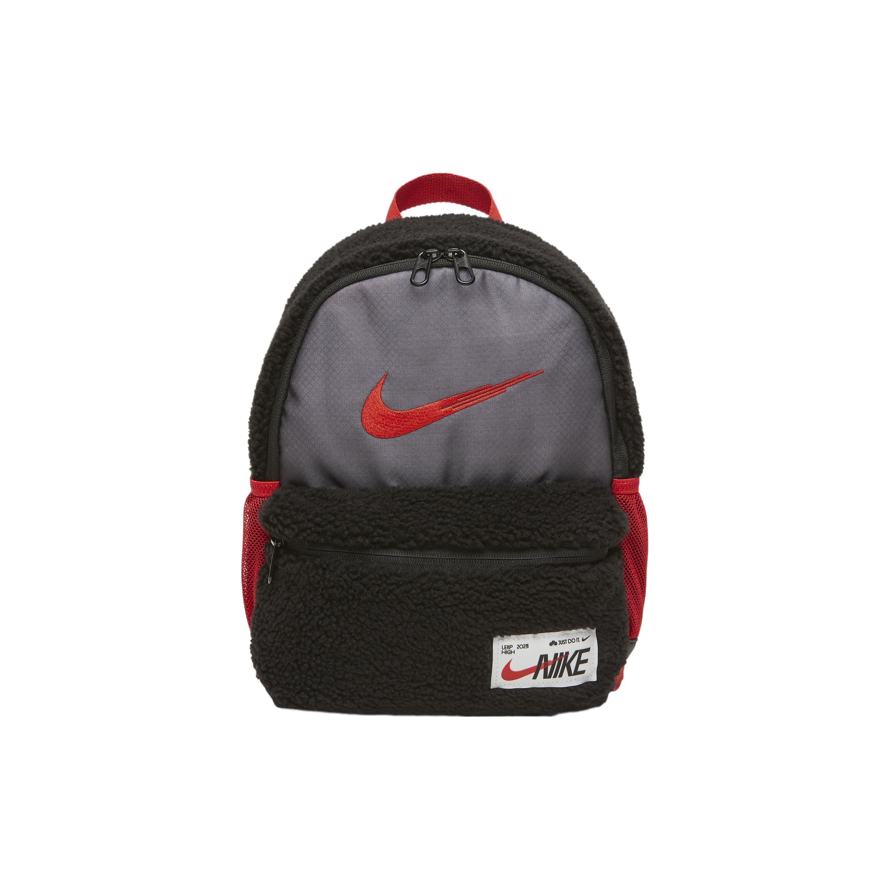 

Nike JDI Series Color Block Large Capacity Logo Fabric Backpack Men Backpack Black Red FD4458-010 Black/Red