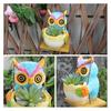 Swing Owl Hanging Planter Resin Owl with Egg Flower Pot Garden Decoration Hanging Pot for Indoor Outdoor Plants Succulents