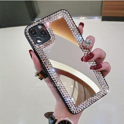 Miroor Crystal Diamond Case Pour Iphone 14 13 12 11 Pro XS Max XR X 8 7 Plus/Samsung S23 S22 S21 S20 S10 A12 A22 A32 A52 A72/Redmi Note10 9 9A 9C 9T