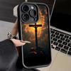 Phone Case for iPhone 17 Air 16E 15 16 Pro Max God Jesus Pray Cross Bible Cover 14 Plus 13 12 Mini Soft Shell Silicone Fundas