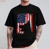 USA American Flag German Shepherd Patriotic Dog Lover Retro T Shirt Vintage Washed Breathable Top For Everyday Wear Stylish