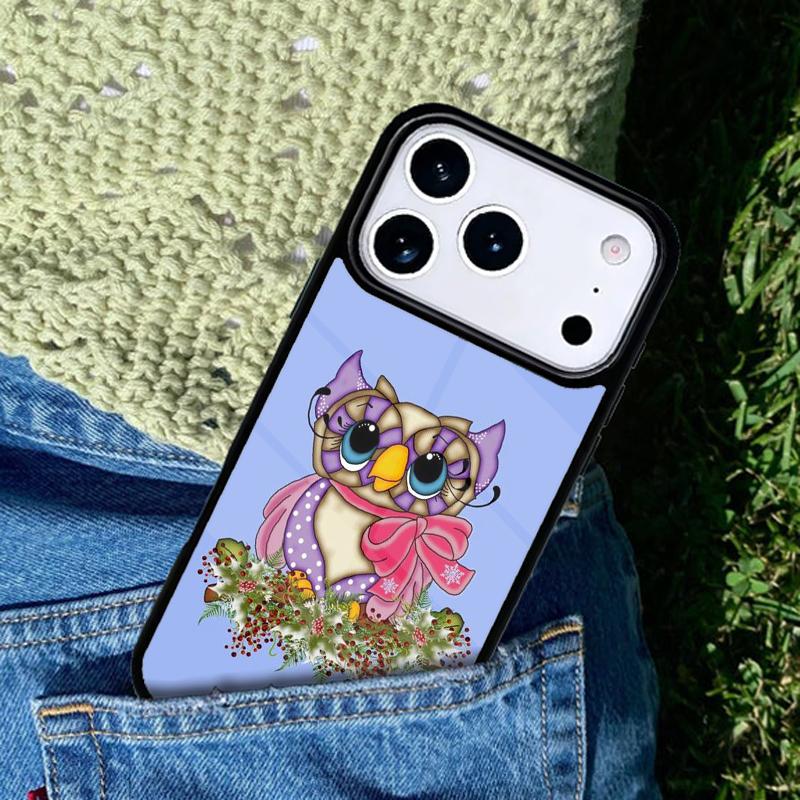 Fashion Cartoon Owl Phone Case Cover Compatible with for IPhone 17air 16e 15 14 13 12 11Pro Max 17 Air