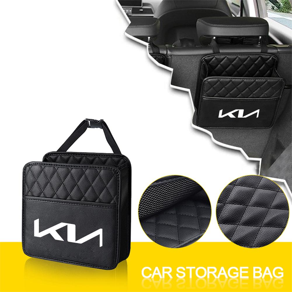 Autositz-Rückenlehnen-Aufbewahrungstasche Leder-Organizer-Tasche Auto-Innenzubehör Für KIA Rio Ceed Sportage Cerato Soul Sorento Niro