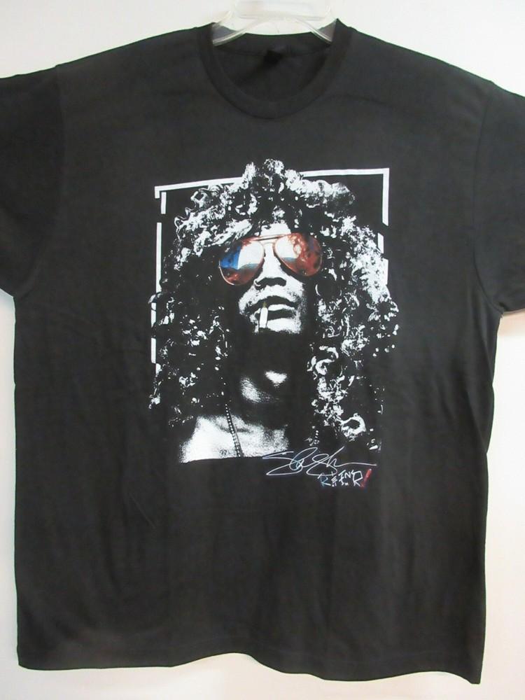 SLASH OFFICIELL MERCHANDISE SIGNATUR BAND KONSERT MUSIK EXTRA STOR Unisex T-shirt