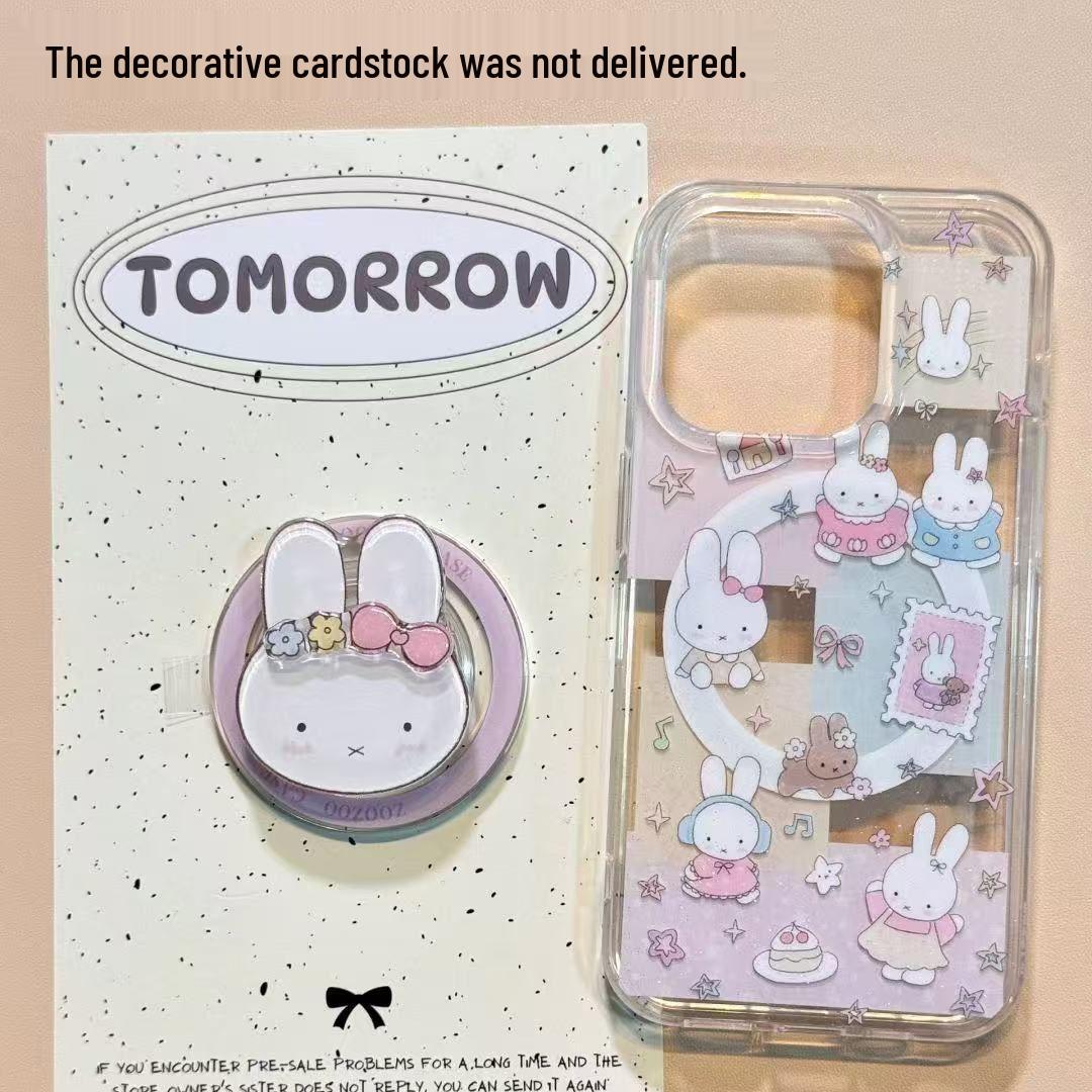 

Магнитная мультяшная подставка для телефона в виде кролика с присоской и подушкой безопасности, выдвижная, складная и съемная конструкция.