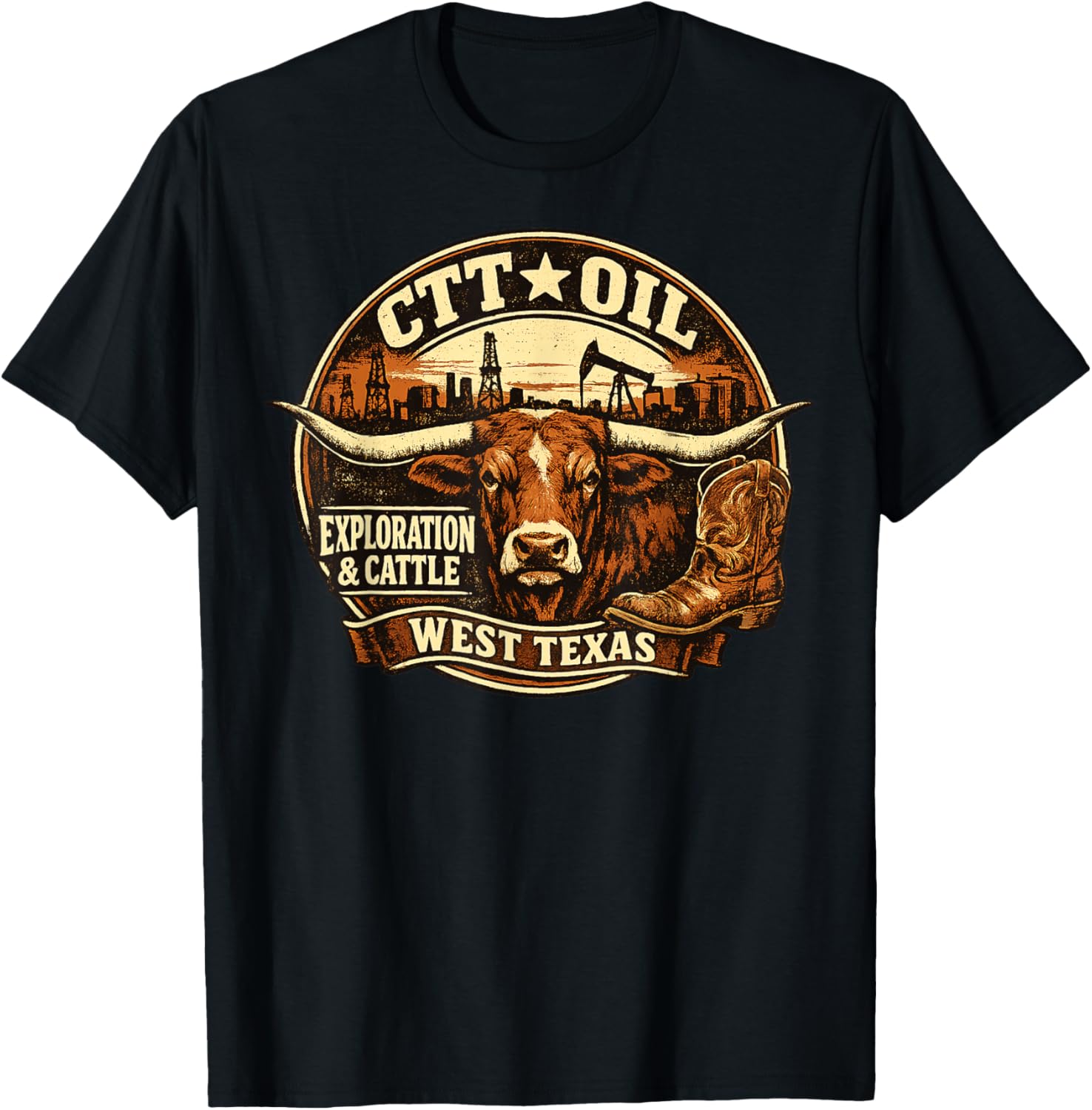 CTT Oil Exploration and Cattle T-Shirt S разноцветный