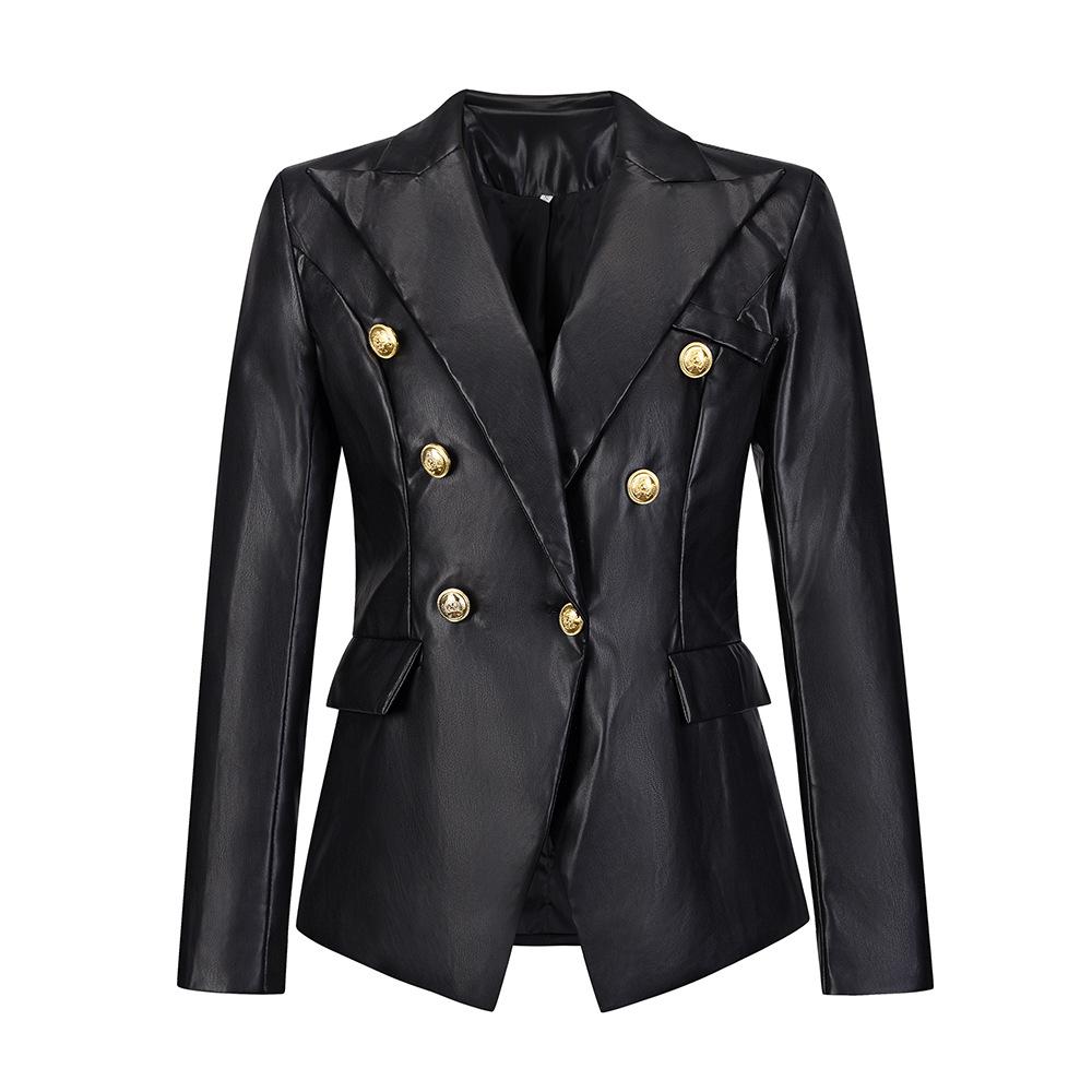 Autunno/Inverno moda donna manica lunga cerniera giacca in pelle PU autunno giacche da motociclista cappotto in pelle sottile giacche corte per donna