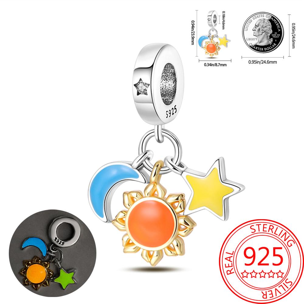 Noctilucent Copper Marine Organism Flowers Firefly Star Moon Build Pendant Bead Fit Bracelet Necklaces Party Gifts