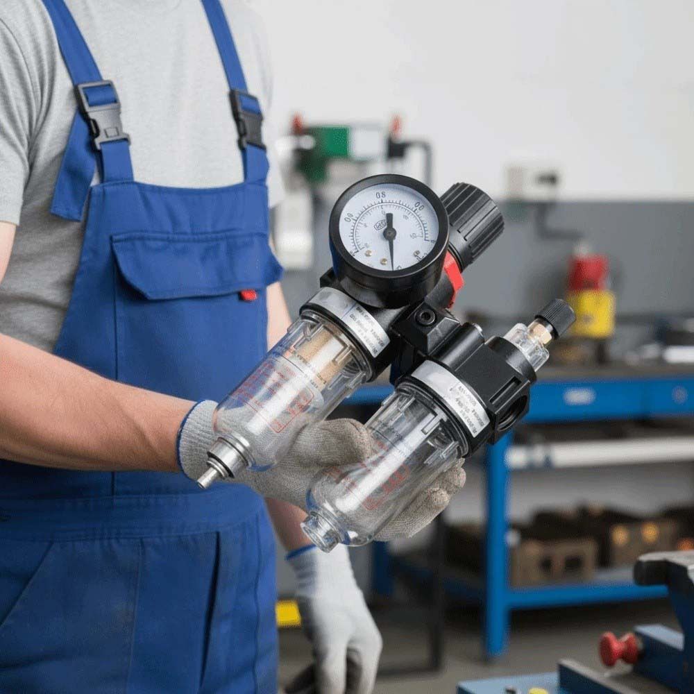 Druckregler AFC2000 Pneumatischer Filterregler Öl Wasser Öl Wasserabscheider Zweiteiliger Luftfilter Kunststoff