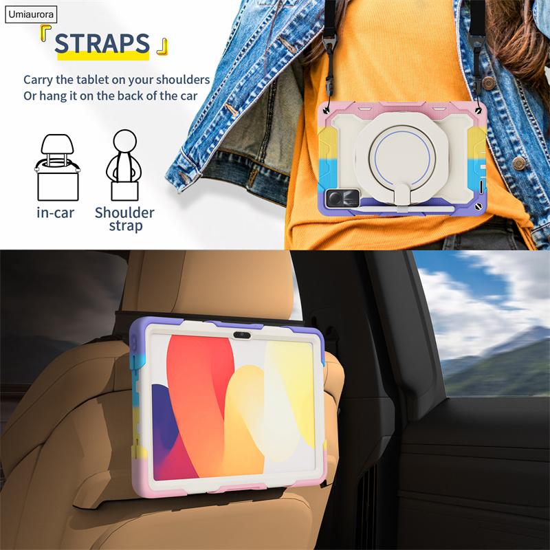 For Xiaomi Redmi Pad2 11 Inch SE 8.7 Pro 12.1 Pad 6 7 8 11.2 6S 7S Pro 12.5 Heavy Duty Rugged Tablet Case Stand Shockproof Funda