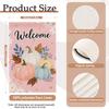 Autumn Harvest Welcome Garden Outdoor Decoration Flag, Thanksgiving Day Double-sided Yard Decoration (excluding Flagpole)