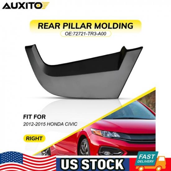 Right Side Rear Pillar Right Molding Trim For 12-15 Honda Civic 72721-TR3-A00 N