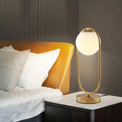 Kreative Nordic Glas Ball LED Desktop Nachtlicht Gold Hause Schlafzimmer Nacht Dekorative USB Lesen Tisch Lampe
