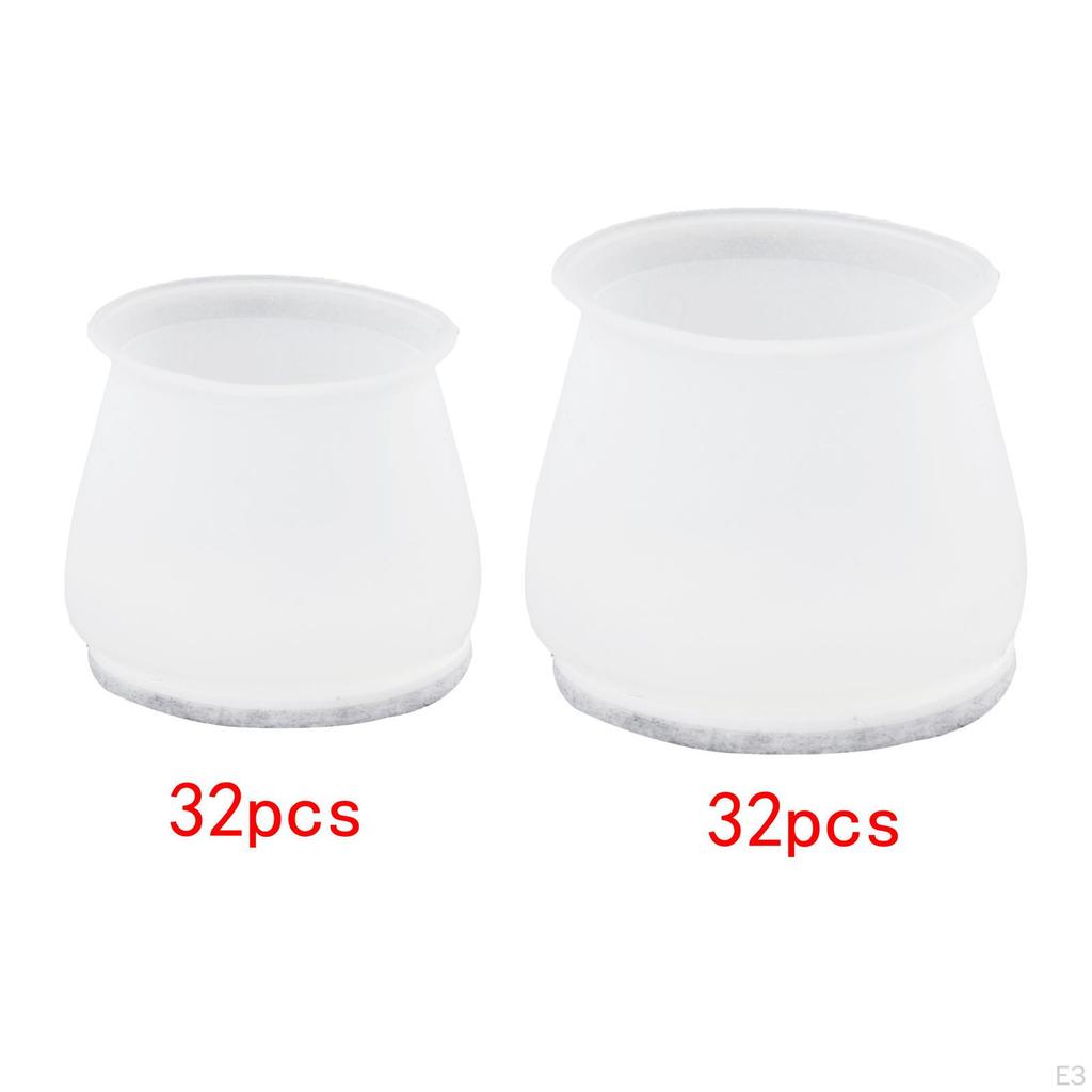 32 Caps Silicone Floor Protectors with Felt