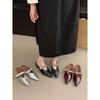 Inner Height-increasing Bag Head Half Slippers Women's Shoes Wear New Pointed Mary Jane Half-support Single Shoes