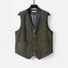 Men's Retro British Plus Size Multi-Pocket Corduroy Herringbone Vest