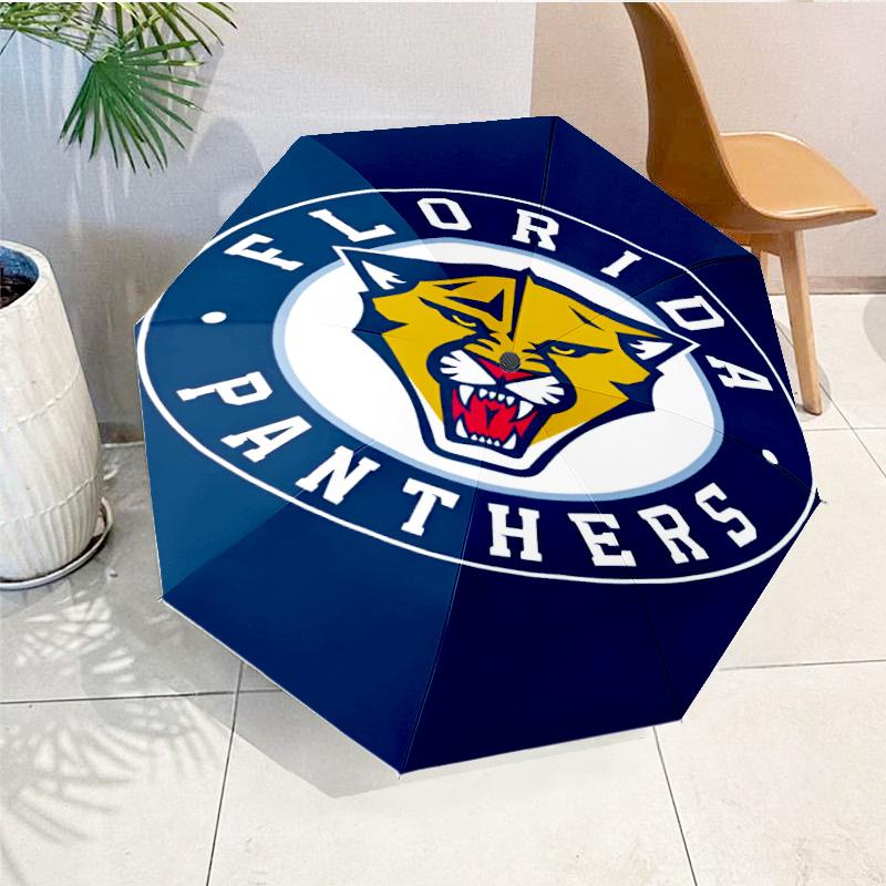 Panthers Ice Hockey Umbrella 8-Frame for Travel, Camping, Casual Lightweight Portable Umbrella, Essential for Every Family Holidays Gift