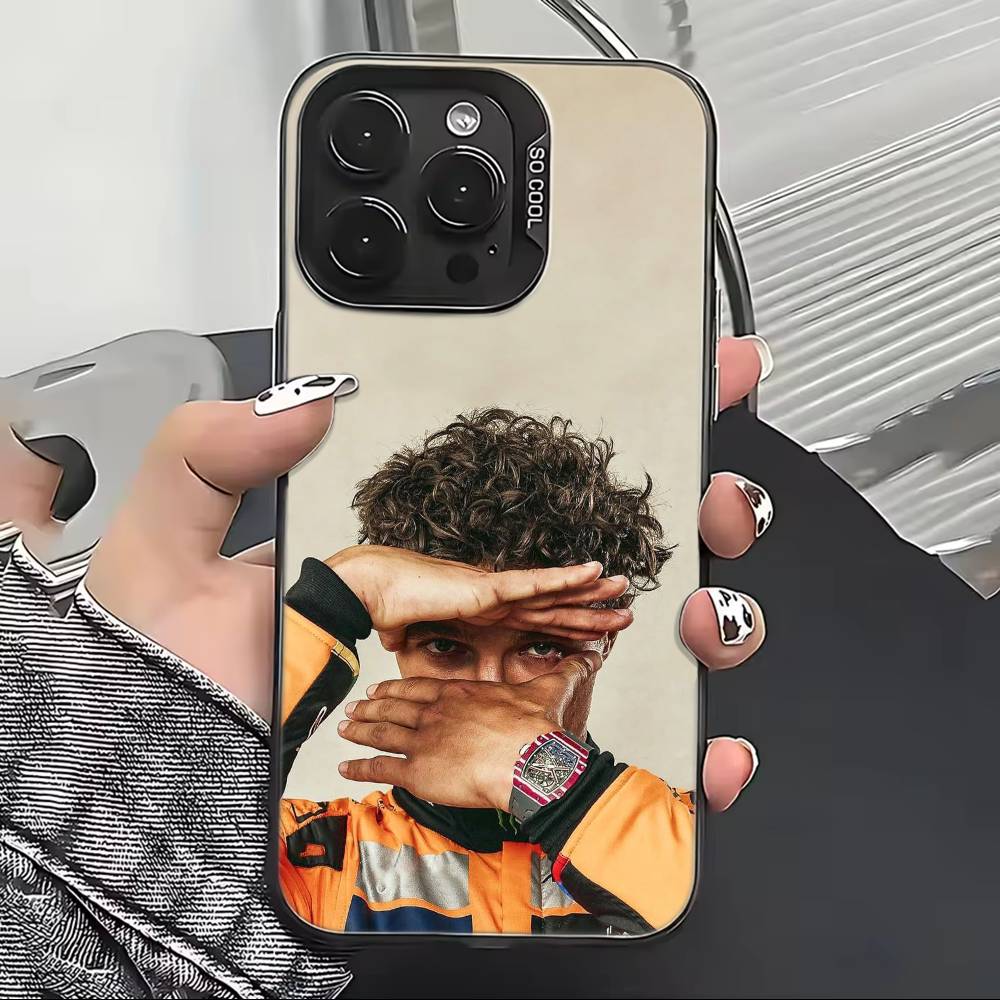 Racer Lando N-Norris Phone Case For iPhone 17,16,15,14,13,12,11 Plus,Pro Max,XS,Colorful Silver Black Cover
