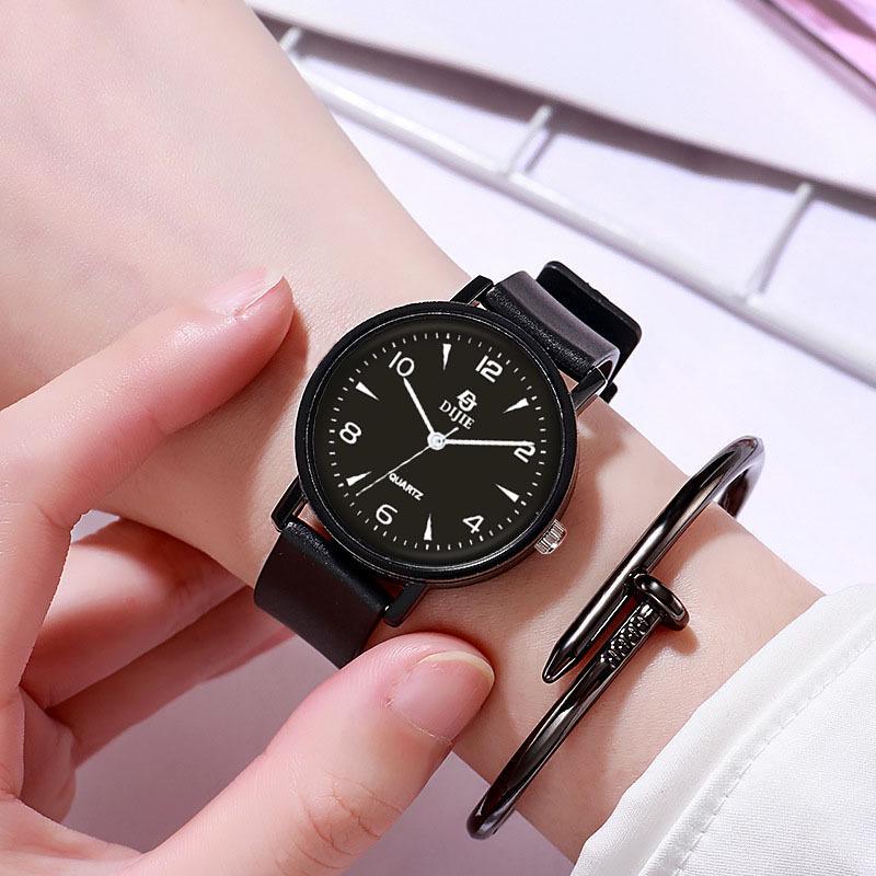 

Кварцевые часы унисекс для экзаменов в стиле средней школы и колледжа — простой, нишевый дизайн для пар