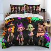 S-Splatoon Game Gamer Cartoon Duvet Cover Set HD Comforter Cover for Kids Bedding Sets Bedclothes Bedroom Decor