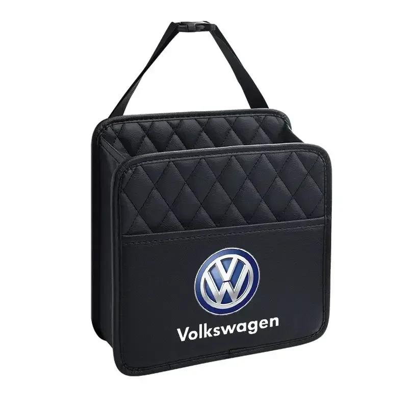 For VOLKSWAGEN VW GTI B5 2025 Hot For Volkswagen Seat Storage Bag PU Leather Box Storage Bag Phone Tissue Drink Purse For VolkswSZ10