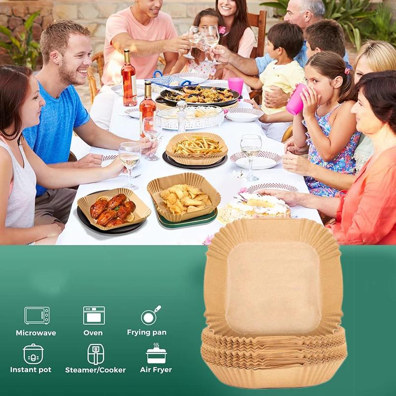 Air Fryer Liner Disposable Microwave Mat Non Stick Square Air Fryer Paper Baking Products