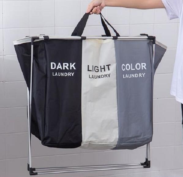1/2/3/ Grids Foldable Laundry Basket Organizer For Dirty Clothes Toy Laundry Hamper Large SorterCollapsible Folding Basket